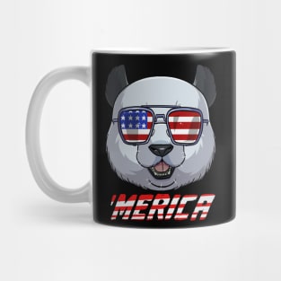 Panda Bear 4th of July Merica Mug